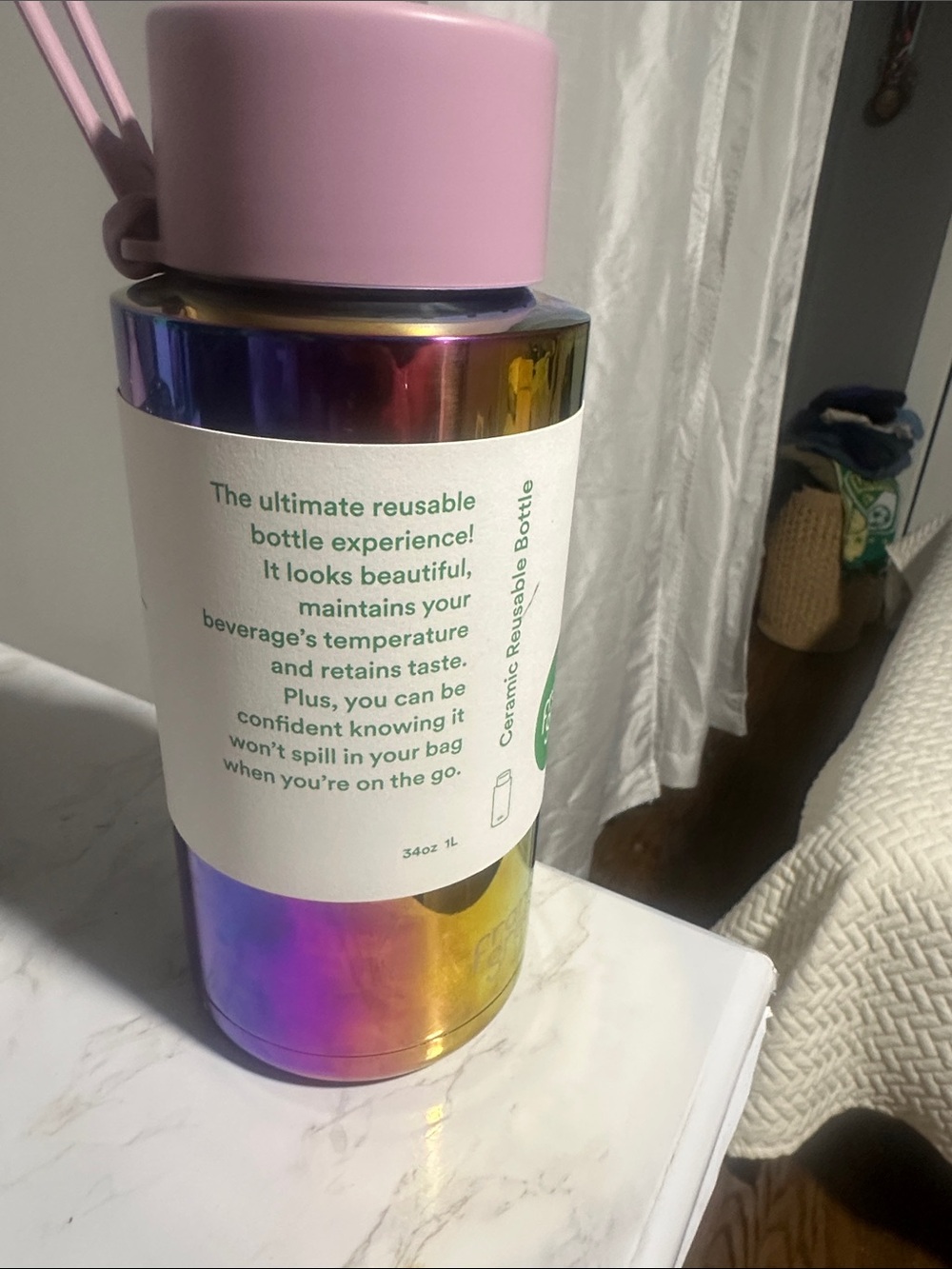 Frank Green Multicolor Water Bottle NEW! - Picture 2 of 4
